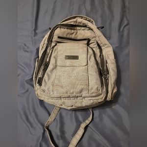 Jujube diaper bag black and white geometric backpack 6 zipper compartments